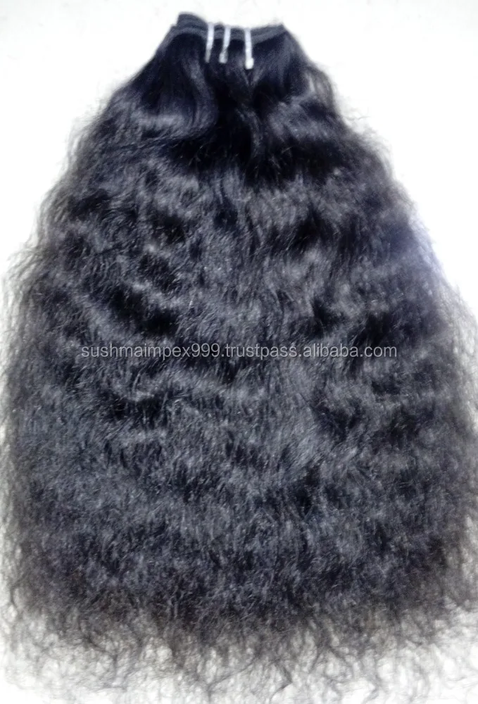  Двойные вьющиеся натуральные волосы remy крупные от поставщика в Индии