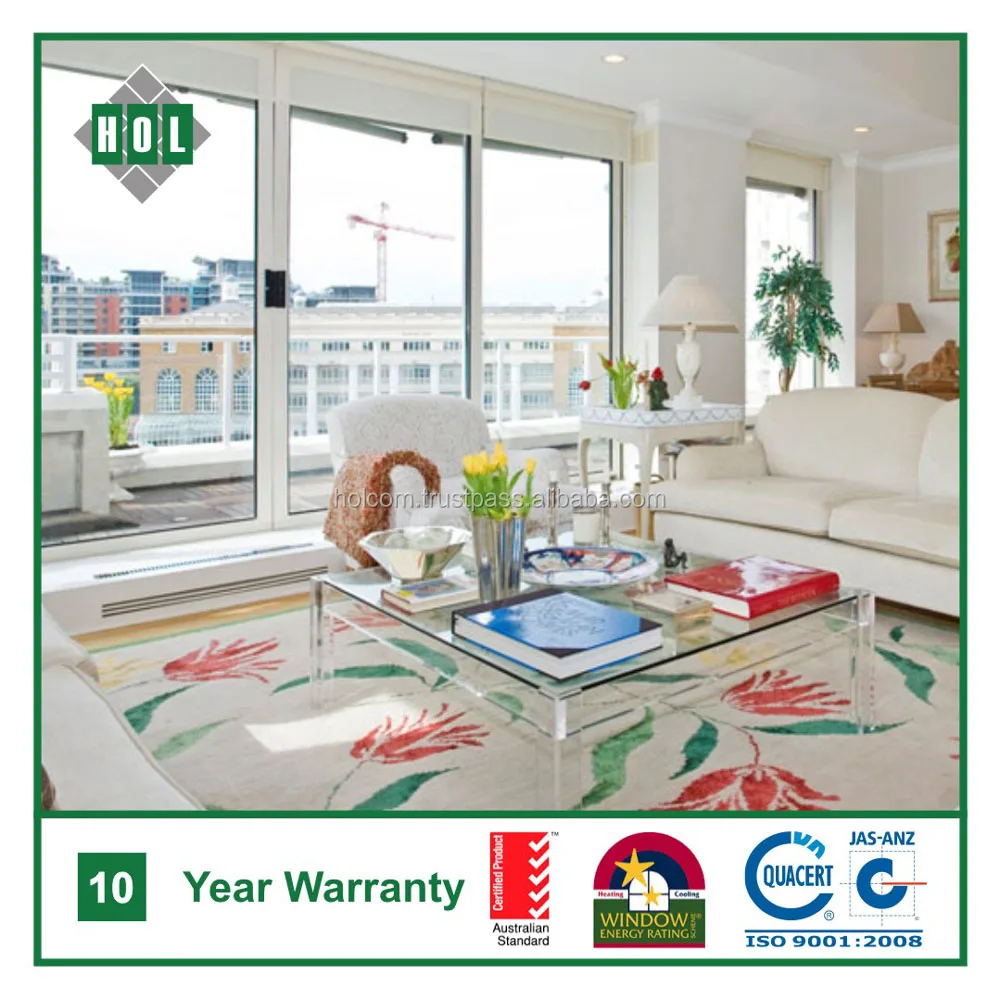 Sound proof Heat proof Sliding entrance doors Thermal bridge Aluminum system Double temper glass design for modern houses 2024