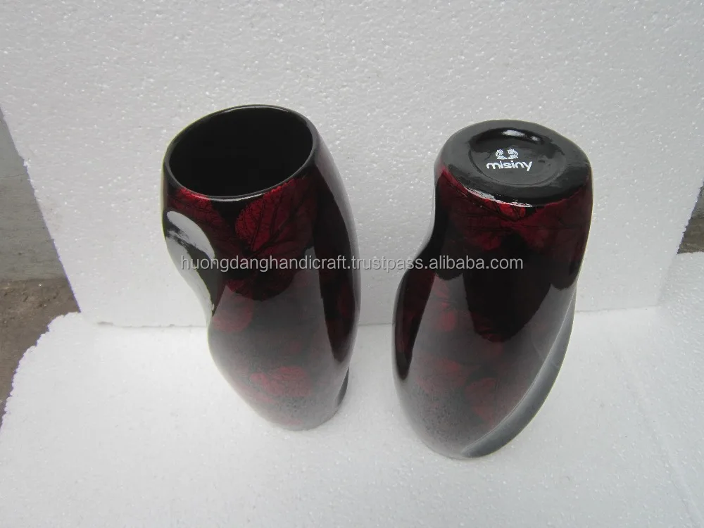 Lacquer vase for Home Decor, Modern Art Design made in Vietnam