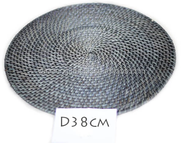Vietnam Supplier Elegant Wicker Rattan Placemats Round For Wedding Table Decoration With Reasonable Price