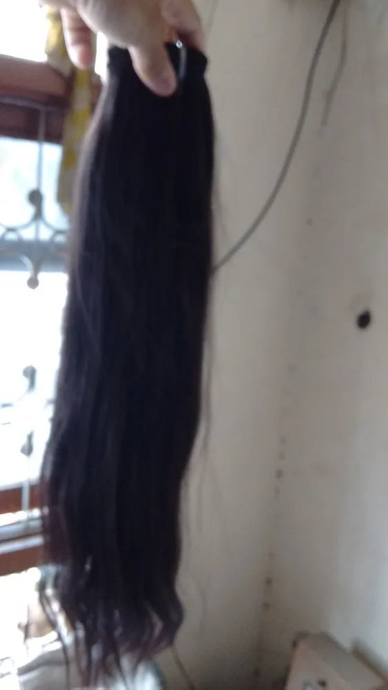 16'-26' Indian human hair weft real human hair extension straight texture machine weft hair weaving