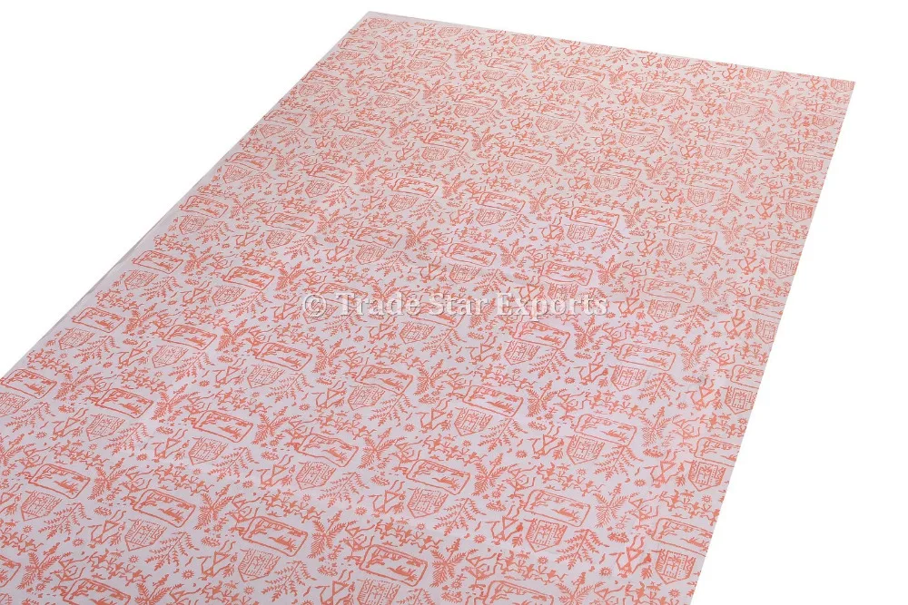 Sanganeri Running Fabric Hand Block Print Cotton Dress Making Fabric Indian Ethnic Upholstery Material For Home Textile