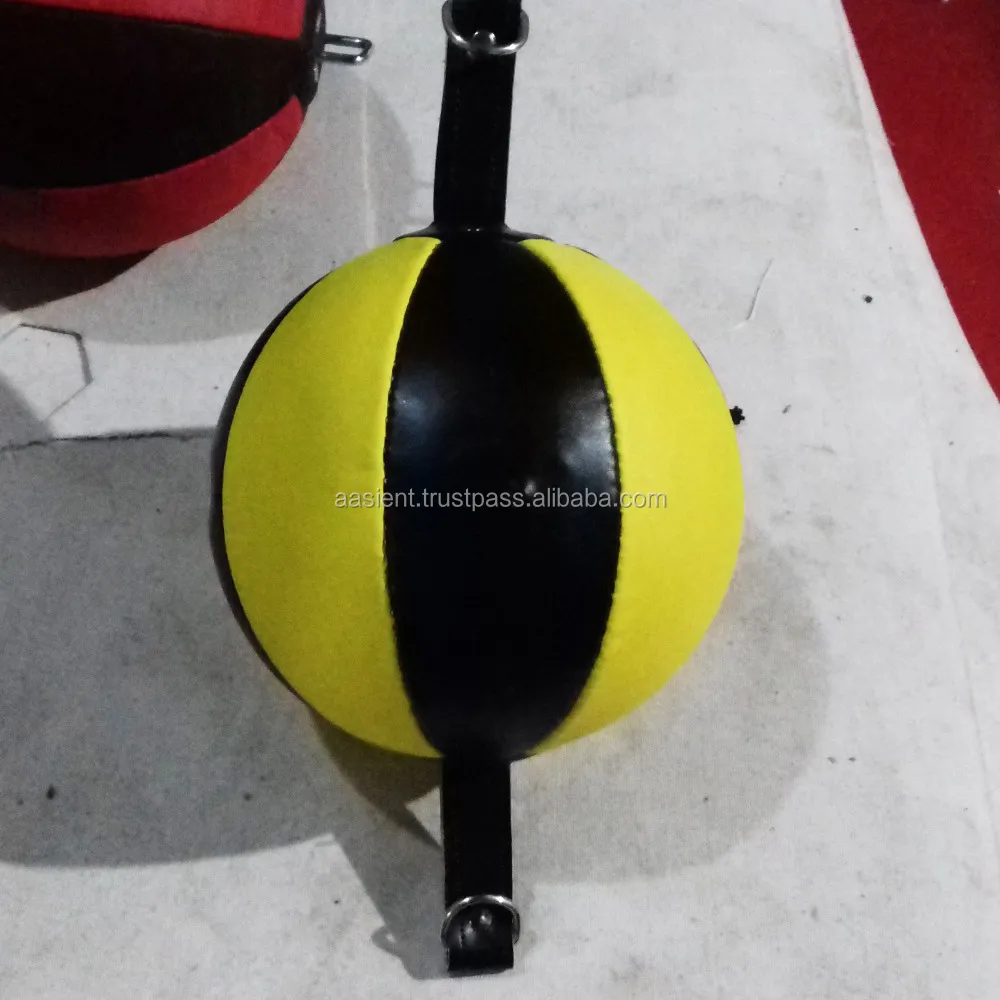 High Quality Leather Boxing Speed Bag MMA Double End Dodge Ball Punching Training