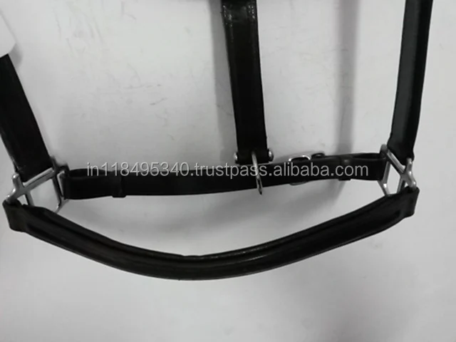 HIGH QUALITY LEATHER EMPTY CHANNEL HORSE HALTERS HEAD CROWN WITH SUPER SOFT SHEEP LEATHER PADDING