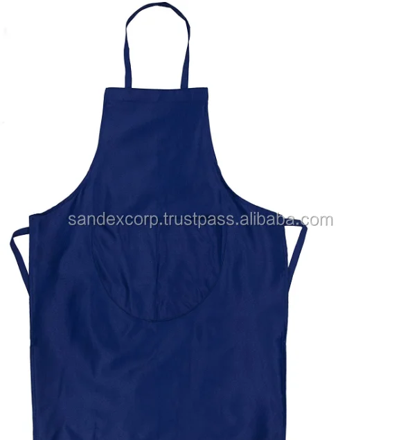 Cotton Polyester Kitchen Bib Apron Disposable Waist Apron Kit Embroidery Logo Food Use Supplied Denim Apron Picture India