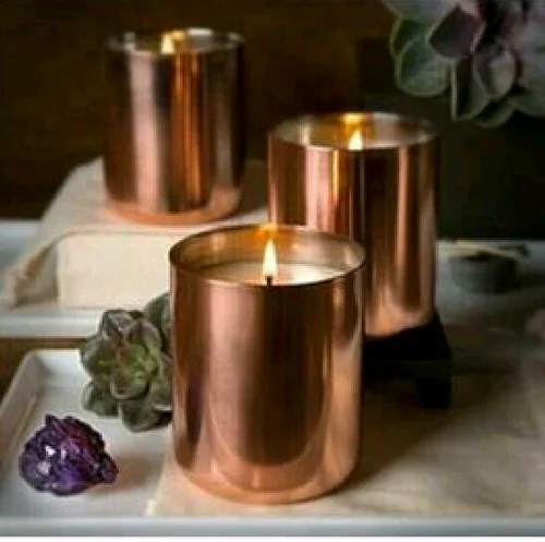 Copper Jar Votive Candle Holder For Home Decor