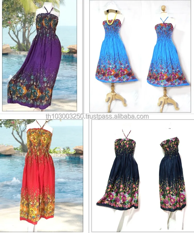 Floral Rainbow HIPPIE BOHO HAWAII BLOCK MAXI BABY DOLL beach long style girls kids children LONG DRESS