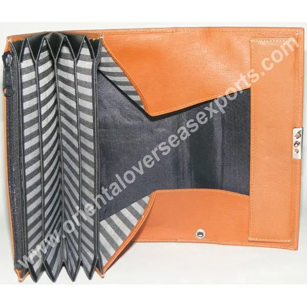 Genuine Leather Wallet Cow DDDM Leather Waiter Purse Long Custom logo Attendant wallet Coin pocket restaurant waiters purse