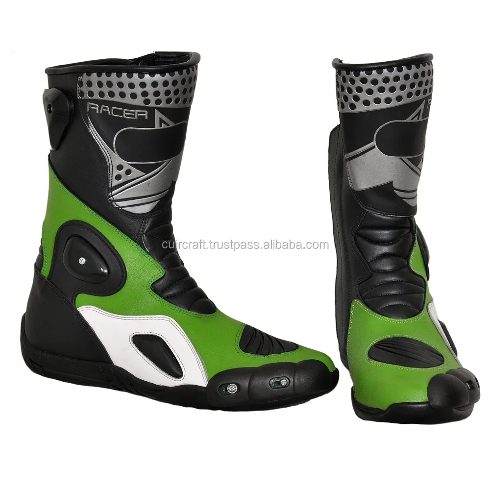 Custom Made Biker Motorbike Racing Shoes Racing Boot Motorcycle Shoes For Men Leather Motorbike Safety Boots