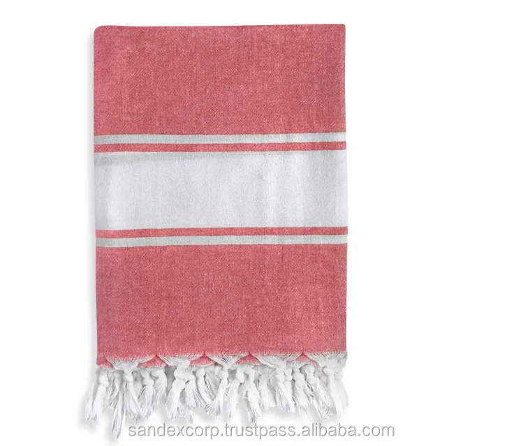 100% Cotton High Quality Hammam Towel Customized Cotton Fouta Towel with Custom Design for women Exporter in India..