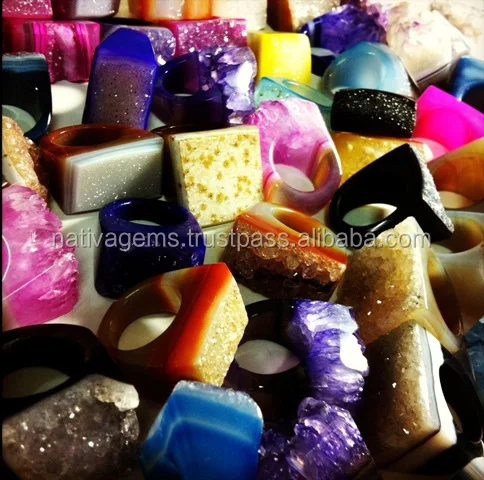 STUNNING BRAZILIAN AGATE STONE RING