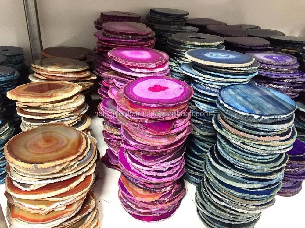 HIGH QUALITY NATURAL AGATE SLICES FOR WHOLESALE