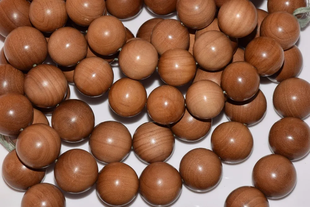 Необработанные круглые бусины из сандалового дерева 20 мм