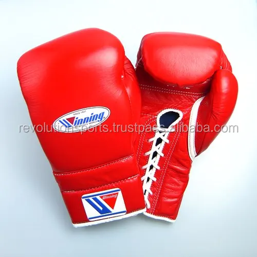 Red Professional Boxing gloves / Famous brands boxing 100% Red cow Leather /Red Artificial Leather 2018 hot seller