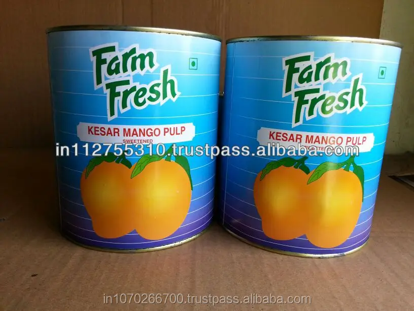 Пюре манго по хорошей цене, сделано для оптовой продажи консервированной манго мякоти 2023 манго, производство пюре на фабрике Индии