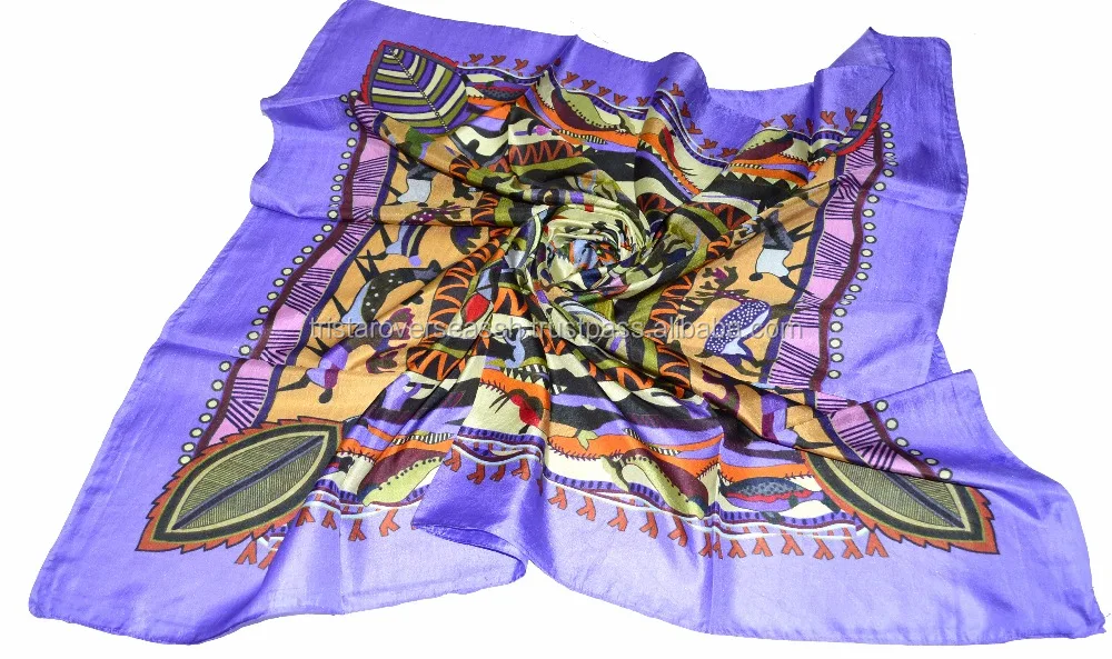 Silk digital printed scarf Print your custom designs scarf 12 mm quality long length printed pattern square style pure silk