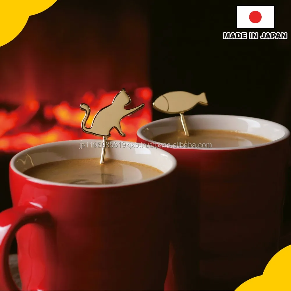 Pretty and Fashionable valentine gift Coffee spoons with cat handles made in Japan