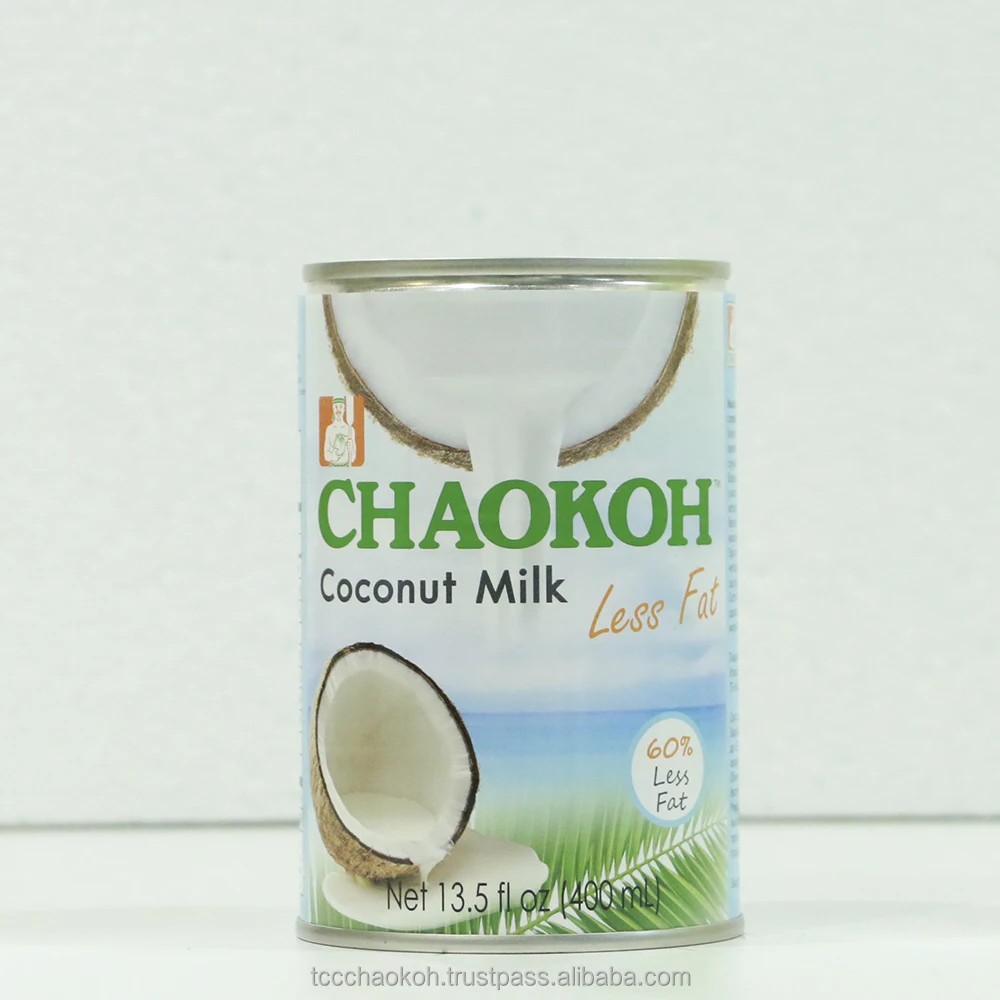 CHAOKOH Canned Coconut Milk 60% Less Fat 400 ml