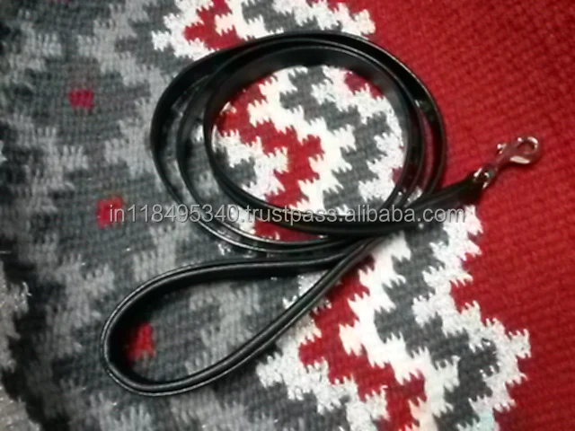 HIGH QUALITY GENUINE LEATHER EMPTY CHANNEL DOG LEAD WITH REAL LEATHER SUPER SOFT PADDED HANDLE FOR BETTER GRIP