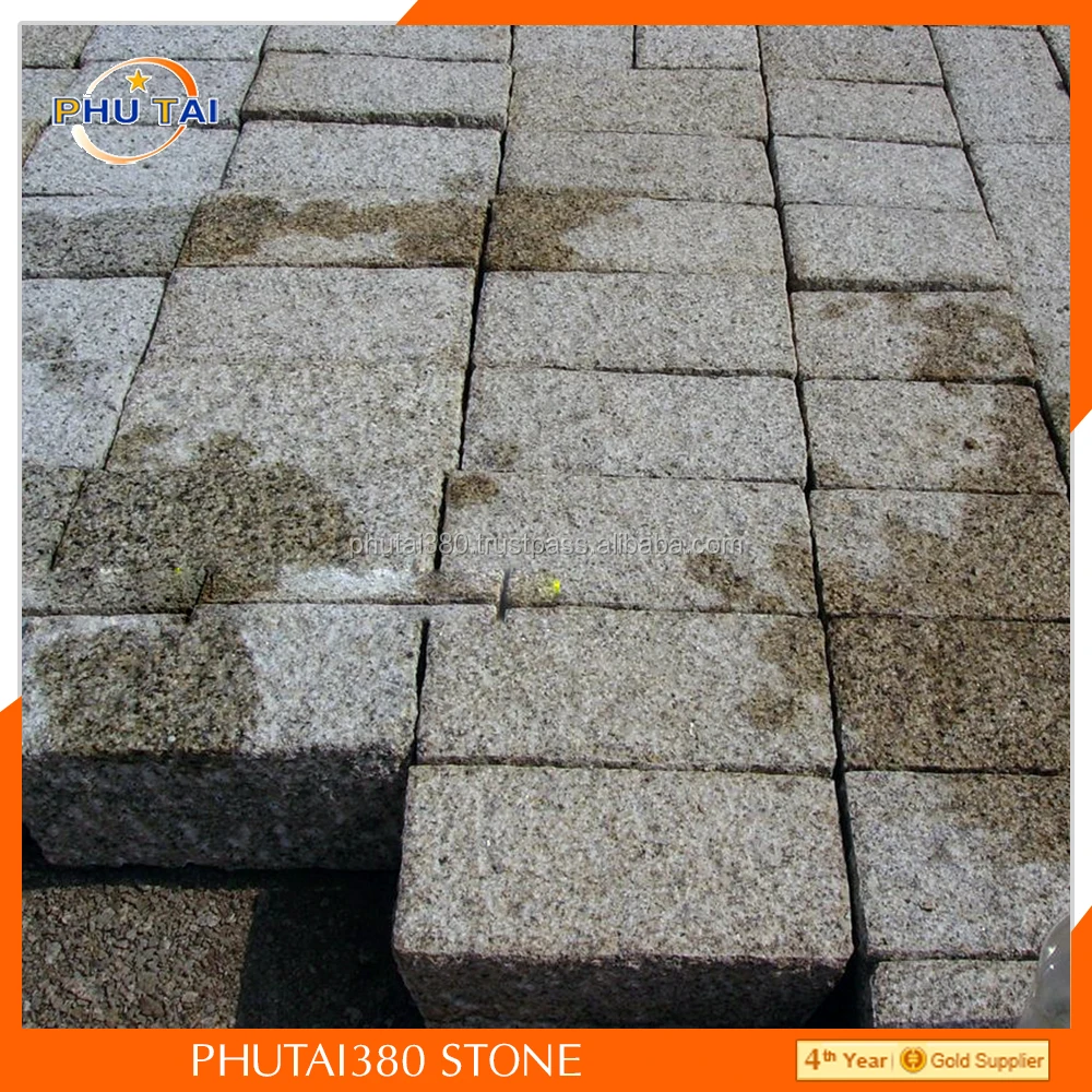 Yellow Granite Bush Hammered cheap price good quality for paving stone from Phutai