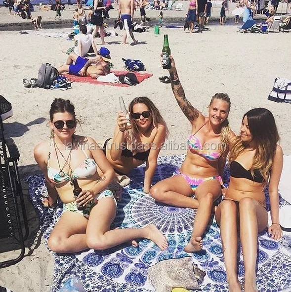 Mandala Tapestry Hippie Cotton Wall Hanging Decorative Wall Throw Queen Size Ombre Bedspread