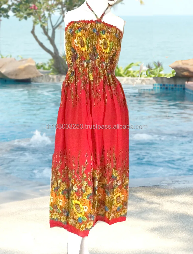 Floral Rainbow HIPPIE BOHO HAWAII BLOCK MAXI BABY DOLL beach long style girls kids children LONG DRESS