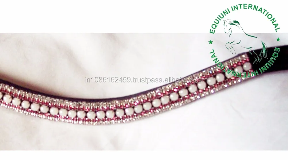 leather crystal browbands