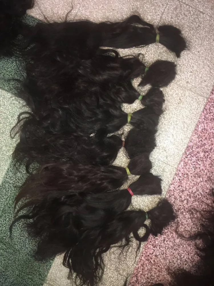 
RAw Unprocessed Full Cuticle Remy Natural Raw indian Virgin Human Hair Straight wavy Curly Accept PayPal 