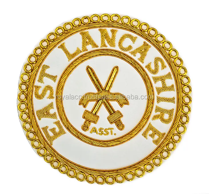 High Quality Customized Masonic Cloth Badges Embroidered Masonic Regalia Patch Magnetic Handmade Blazer Badges-OEM Available