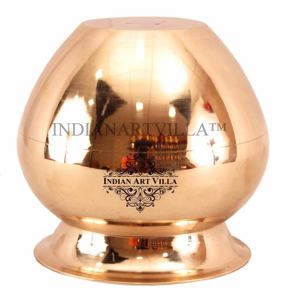 Бронзовый пуха калаш | Лота для продажи, кухонная утварь Kansa сумрай намаскар, храм, пуха лота, производитель и поставщик из Индии