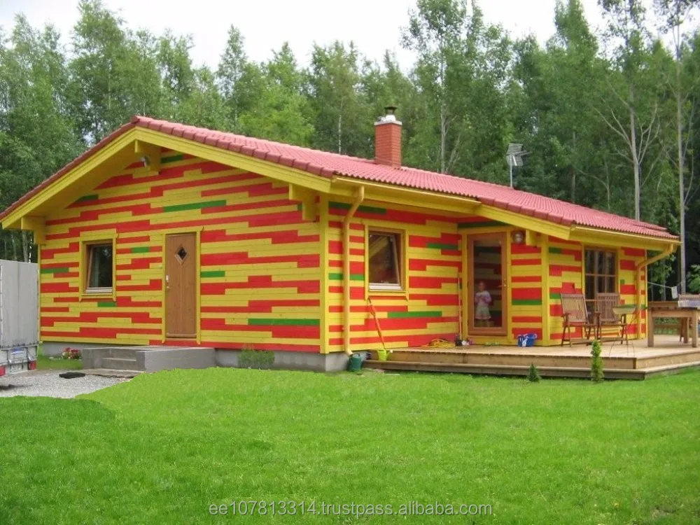 Prefabricated Log Cabin Kit Energy Efficient Low Carbon Footprint