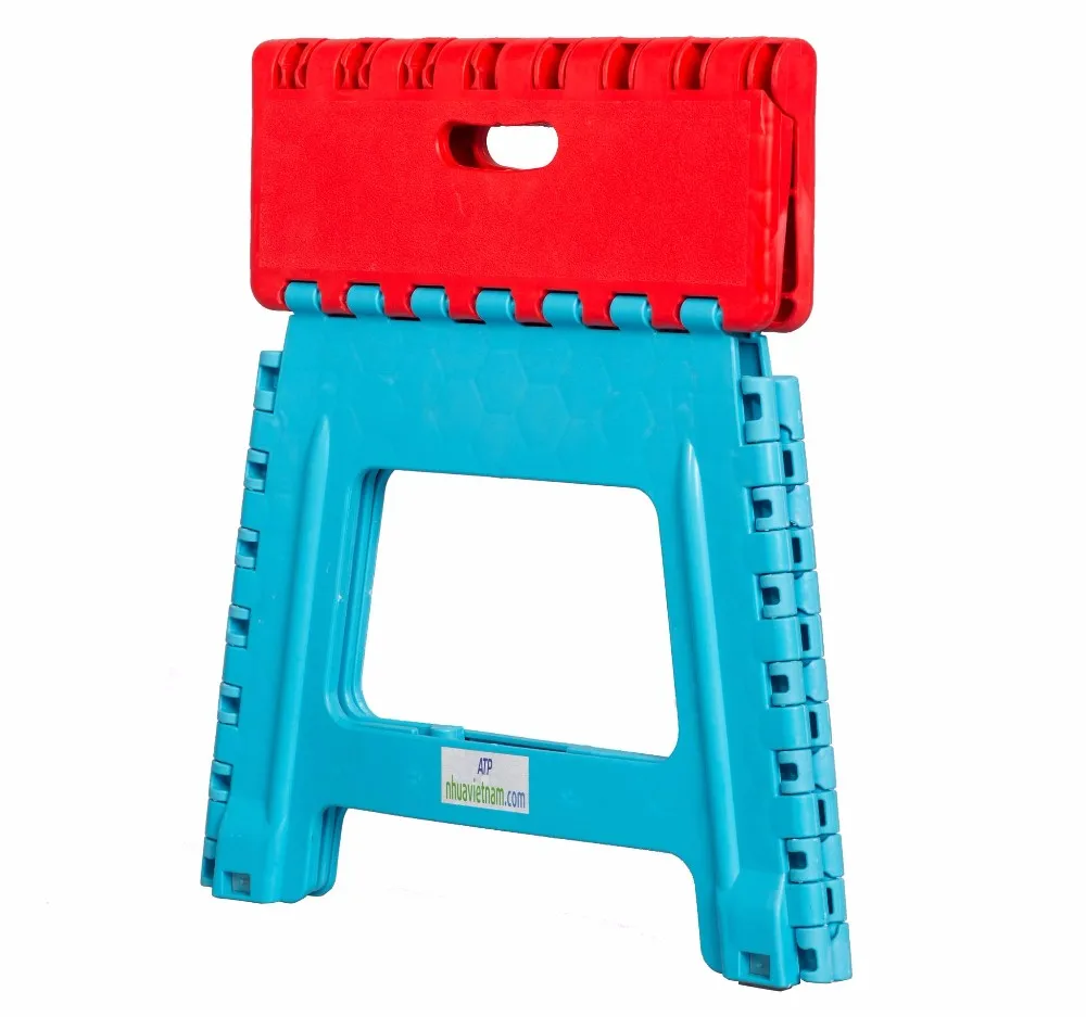 Foldable stool - Portable Colorful Folding Stool for Kids, Outing Mate Original Design Plastic Foot Stool 13 inch - Wholesale