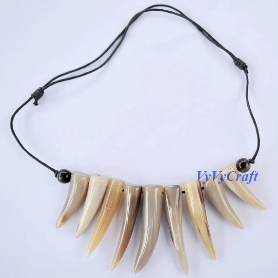 
Vietnam horn necklace / buffalo horn necklace jewelry / water buffalo horn jewelry VVN-266 