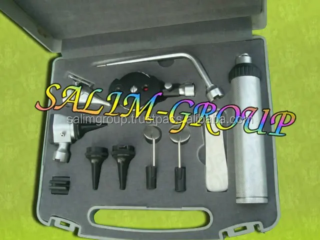 Ophthalmoscope Set ENT Diagnostic Set Steel Silver Reusable PK Manual MIRROR or Satin FINISH More Than 5 Years Surgical Room