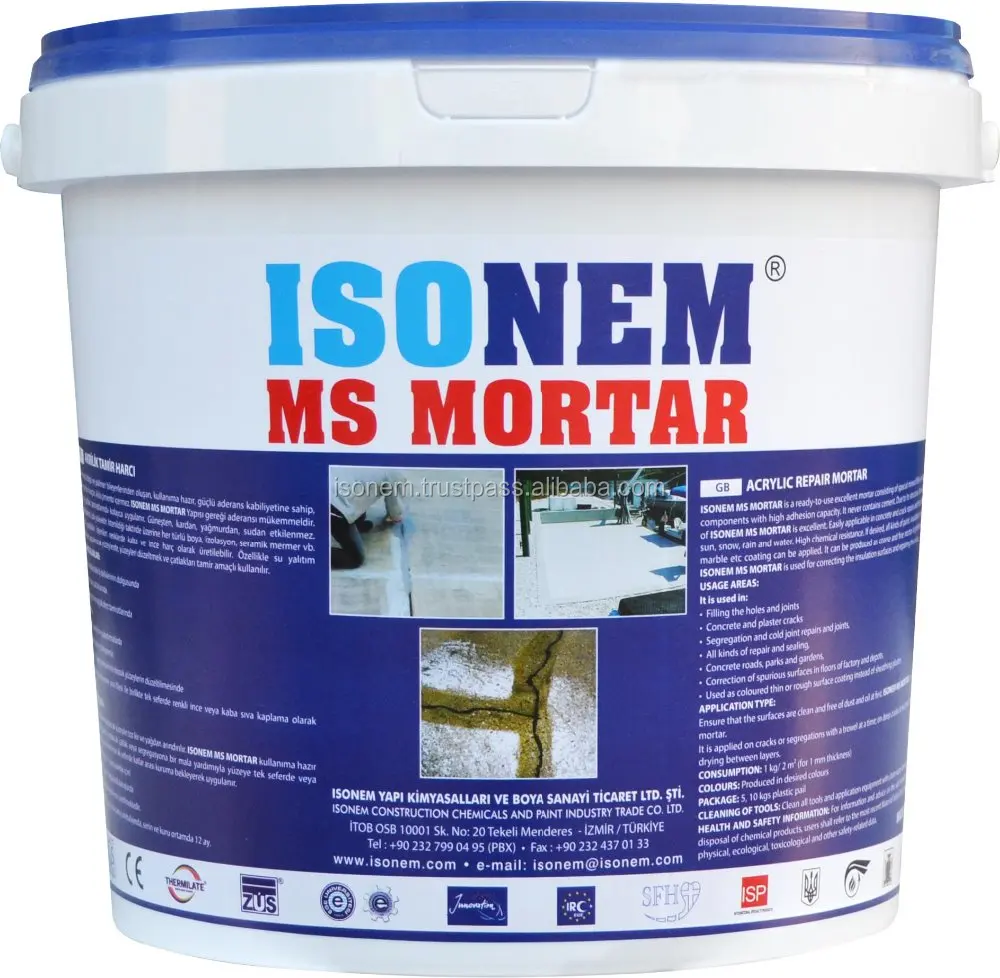 ISONEM MS MORTAR (ACRYLIC EMULSION BASED READY TO USE REPAIRING MORTAR, FILLER)