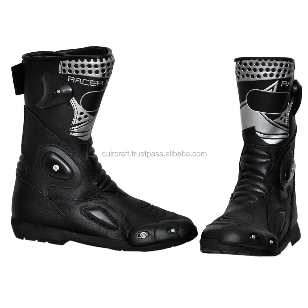 Custom Made Biker Motorbike Racing Shoes Racing Boot Motorcycle Shoes For Men Leather Motorbike Safety Boots