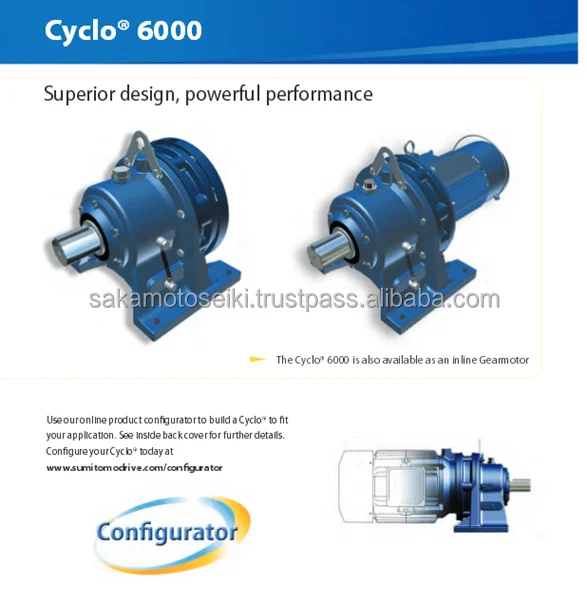 High quality gear reduction electric motor JAPAN SUMITOMO CYCLO DRIVE at reasonable prices