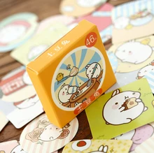 46 pcs/pack Cute Molang Rabbit Label Stickers Decorative Stationery Stickers Scrapbooking Stickers Diary Album Stick Lable H1289