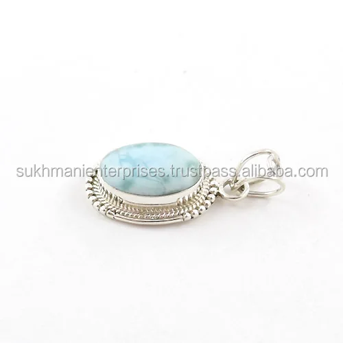 Премиум-качество Ларимар 925 стерлингового серебра кулон для женщин ювелирные изделия