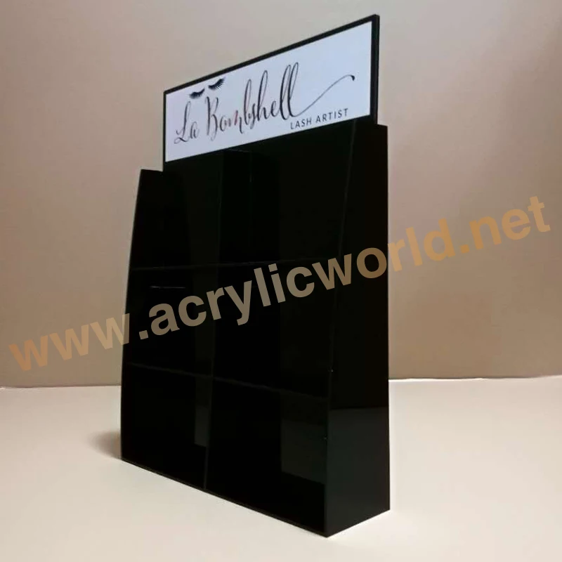 Acrylic Customized acrylic countertop display for cosmetics products makeup holder nail polish display stand