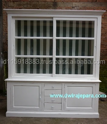 Indonesia French Furniture Bookcase - Sliding Doors French Furniture Bookcase of Home Furniture