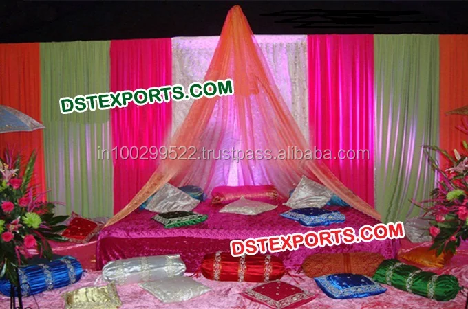Wedding Stage Lighted Colourful Backdrop Beautiful Pure White Curtain With Pleated Swag Wedding White Backdrop Curtains