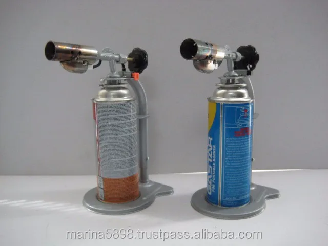 HANDS FREE POWER TORCH (Blow torch) / Butane gas cartridge auto release button, Piezo ignition, / Culinary torch