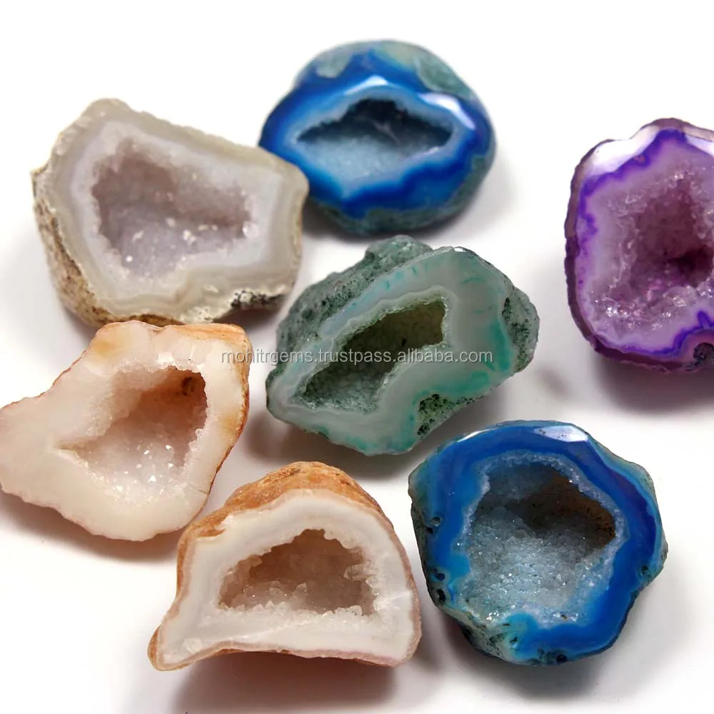 All Color Tabasco Geode Beautiful Handmade Loose Stone Round Moissanite DiamondJewelry