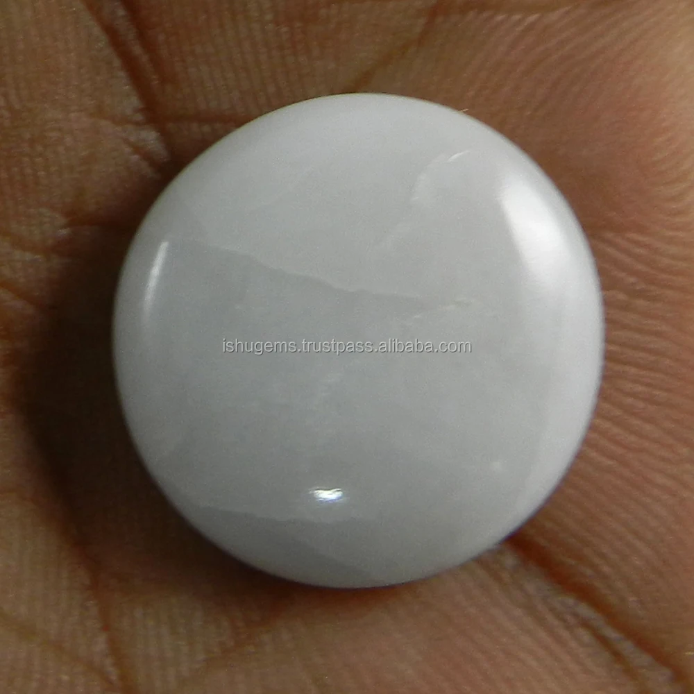 20mm Natural white king jasper 3.20 gms Round Cabochon semi precious gemstone IG2265