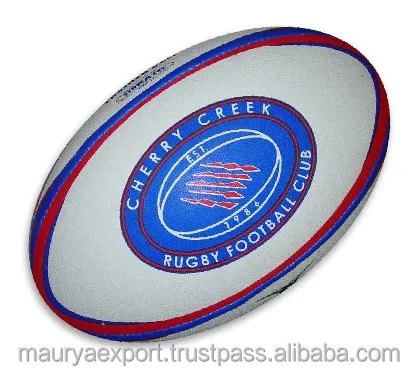 Professional Hand-Sewn Rugby Ball Promotional Merchandise Made of Latex Bladder Rubber for Training Use