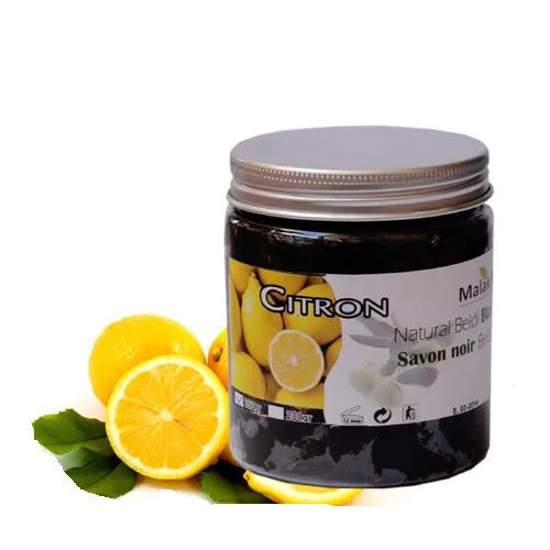 black soap with lemon essential oil