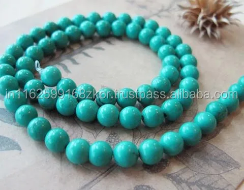Natural Blue Turquoise round shape loose gemstone for jewelry making Trending high quality semiprecious at best price