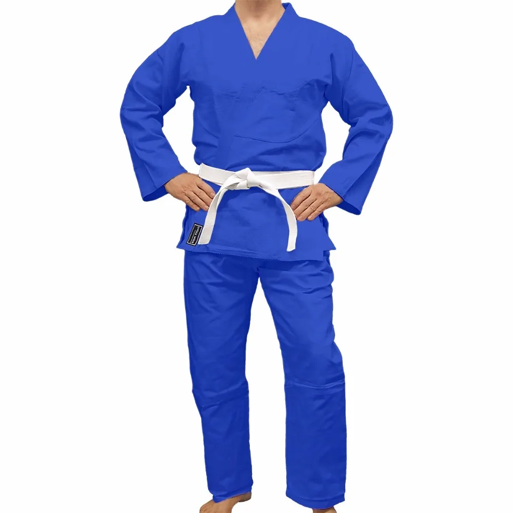 Custom logo Brazilian Jiu Jitsu Uniform Blue BJJ Adults Gi Students Suits Ju Kimono