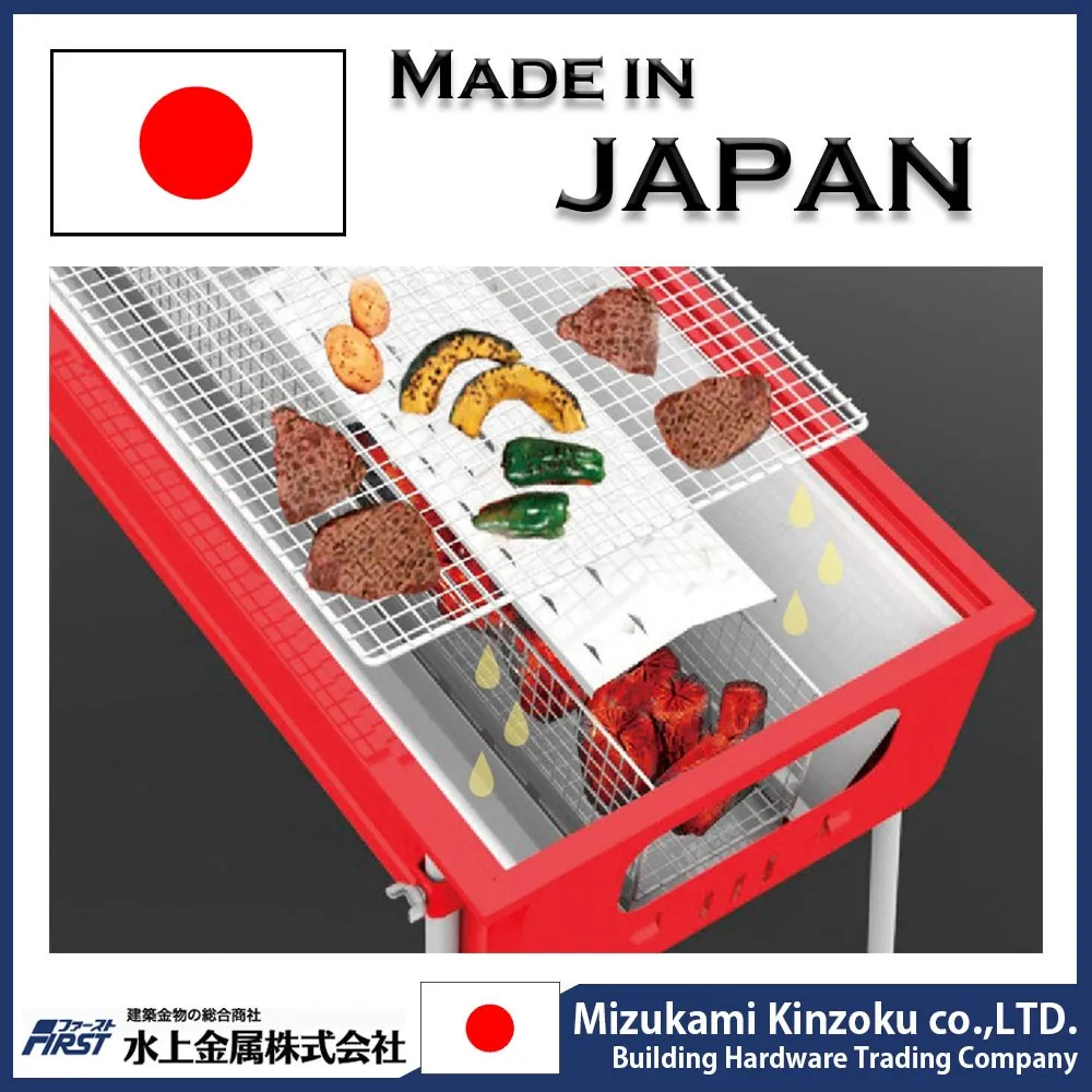 Steel and Smokeless barbecue charcoal grill made in Japan BBQ table